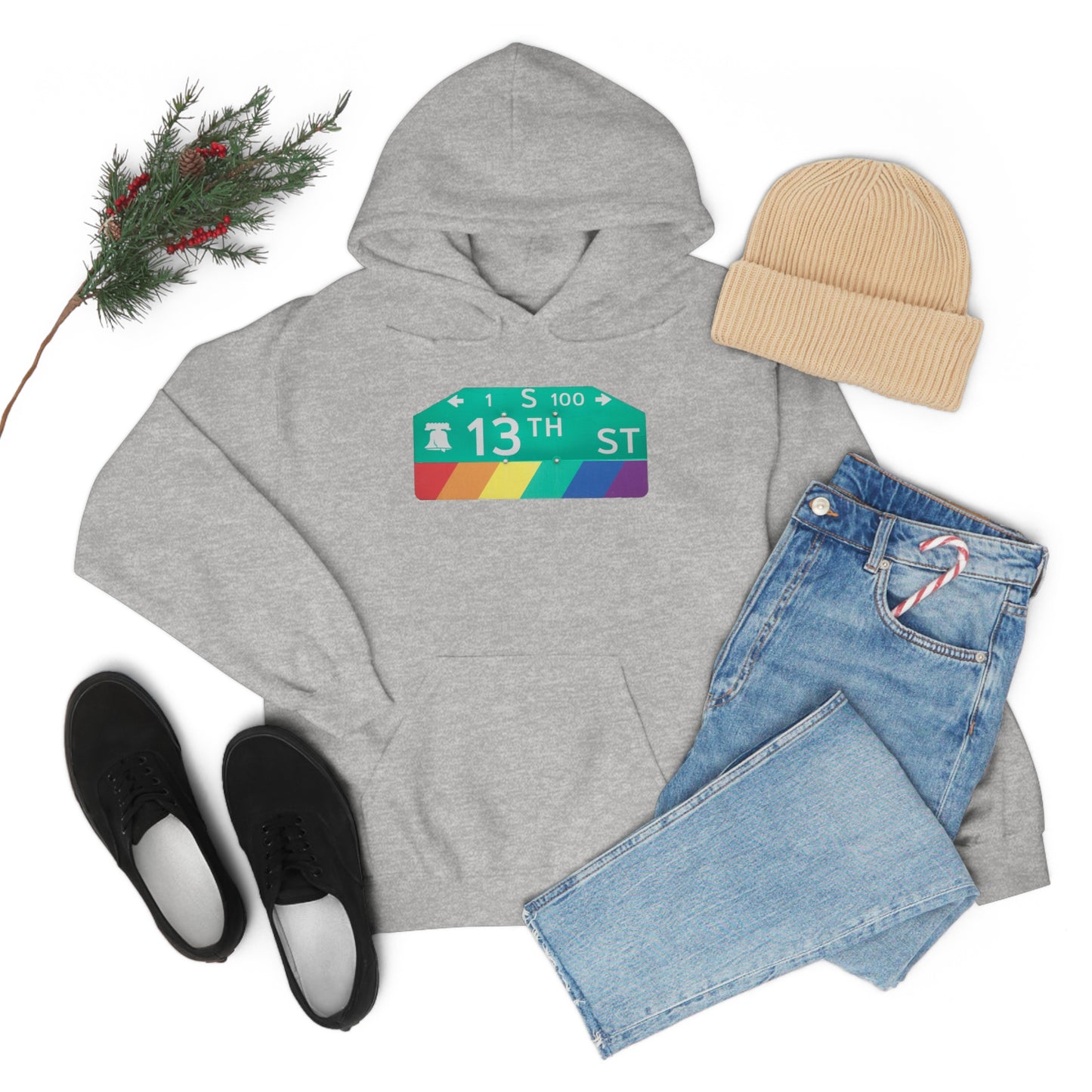 Philly Gayborhood Street Sign Hoodie