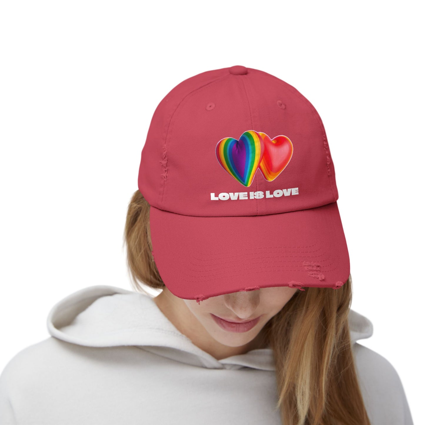 Love is Love Hearts Distressed Design