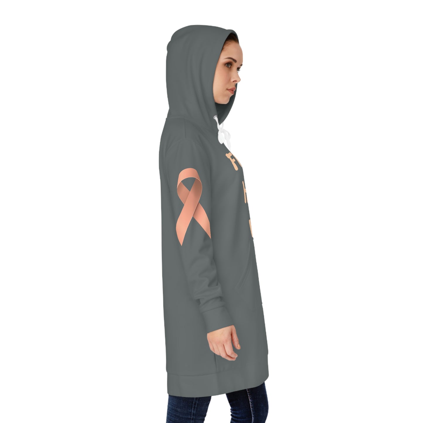 Fight-Hope-Win Uterine Cancer Hoodie Dress