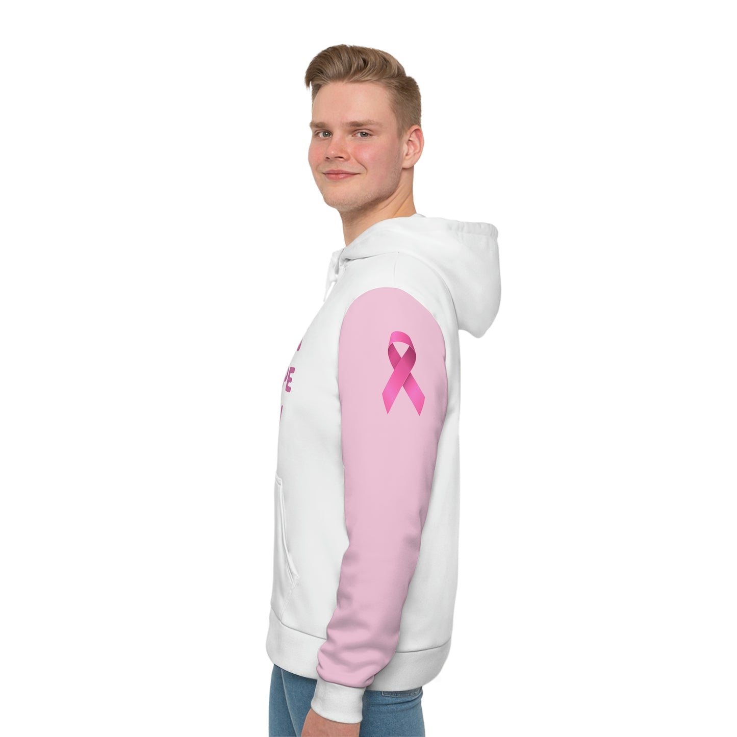 Fight Hope Win Pink Two Tone Hoodie