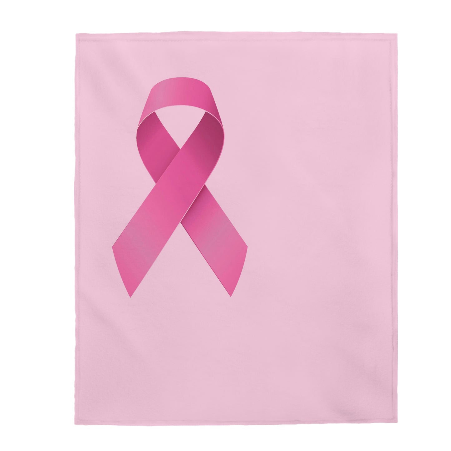 Plush Pink Breast Cancer Velveteen Blanket