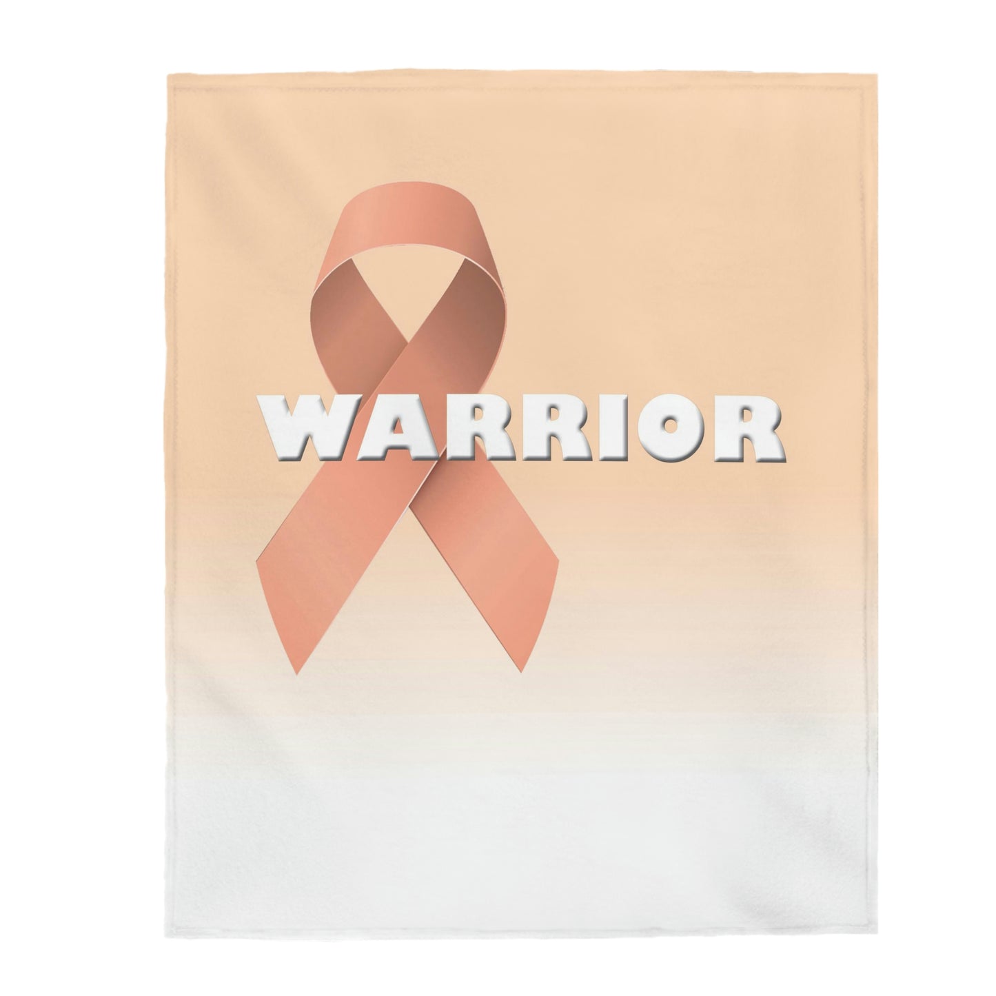 Plush Peach Warrior Velveteen Blanket