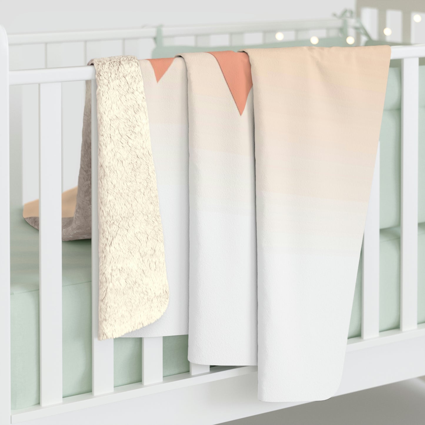 Sherpa Fleece Blanket Uterine Cancer Peach Warrior