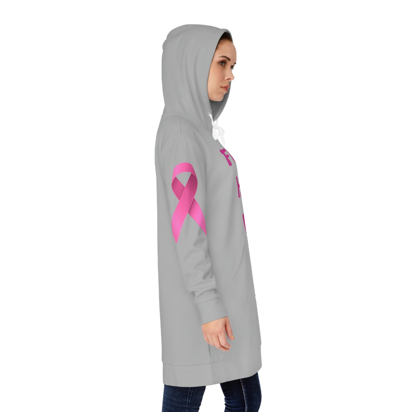 Fight-Hope-Win Breast Cancer Hoodie Dress