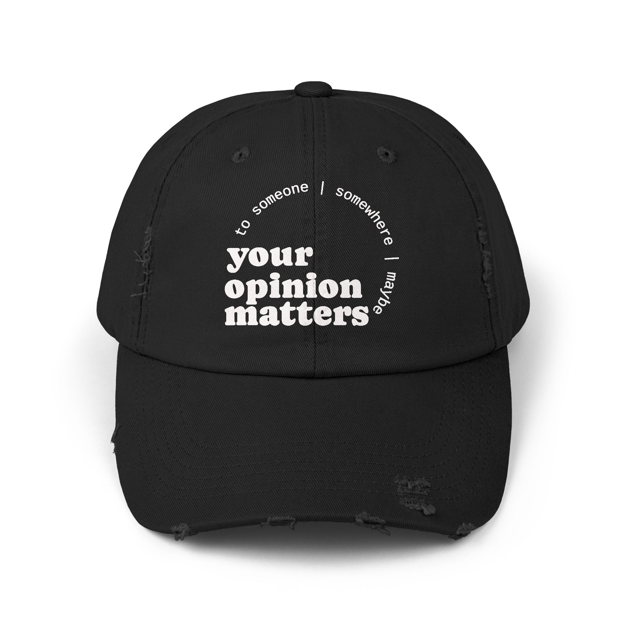Your Opinion ... Distressed Design Cap