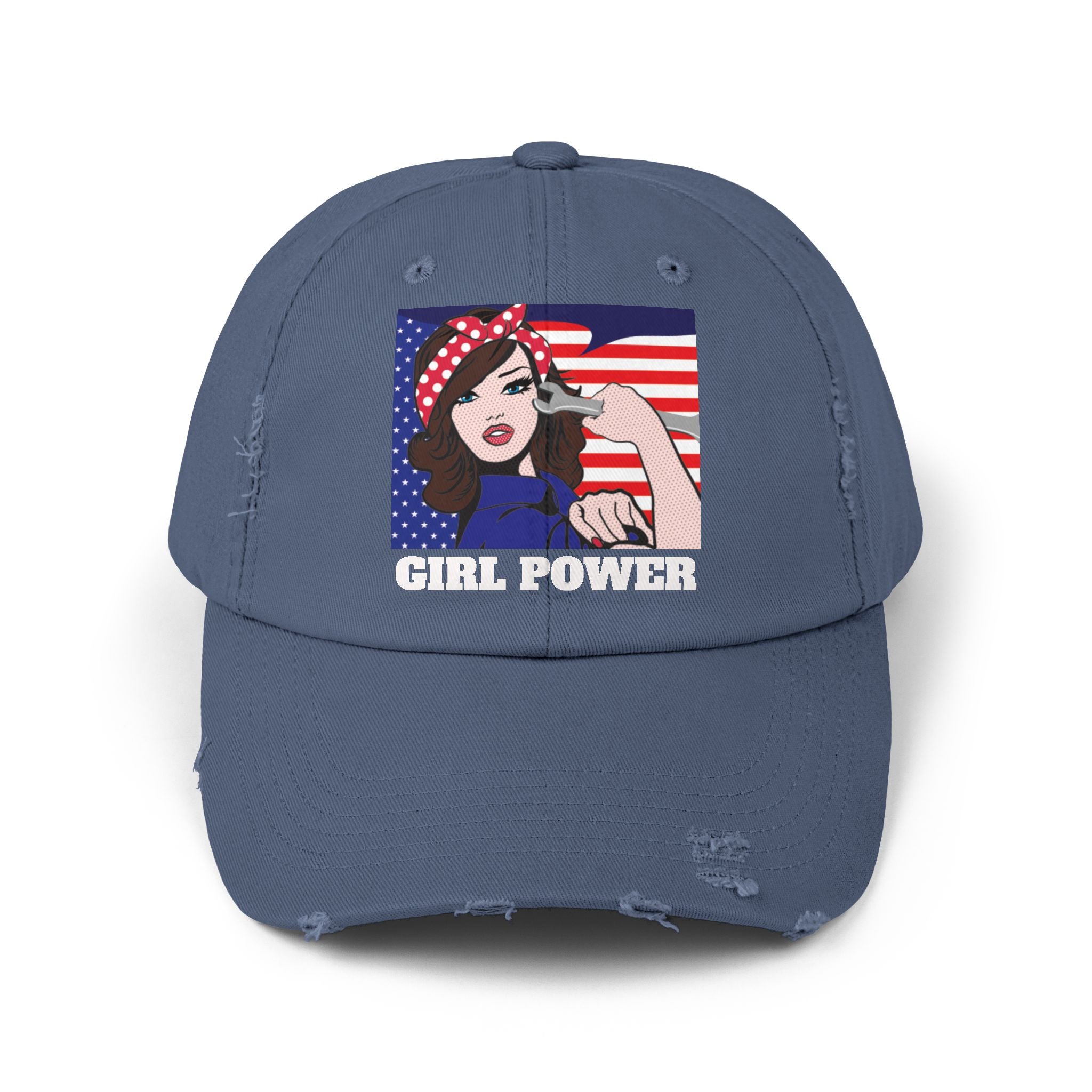Girl Power Distressed Cap