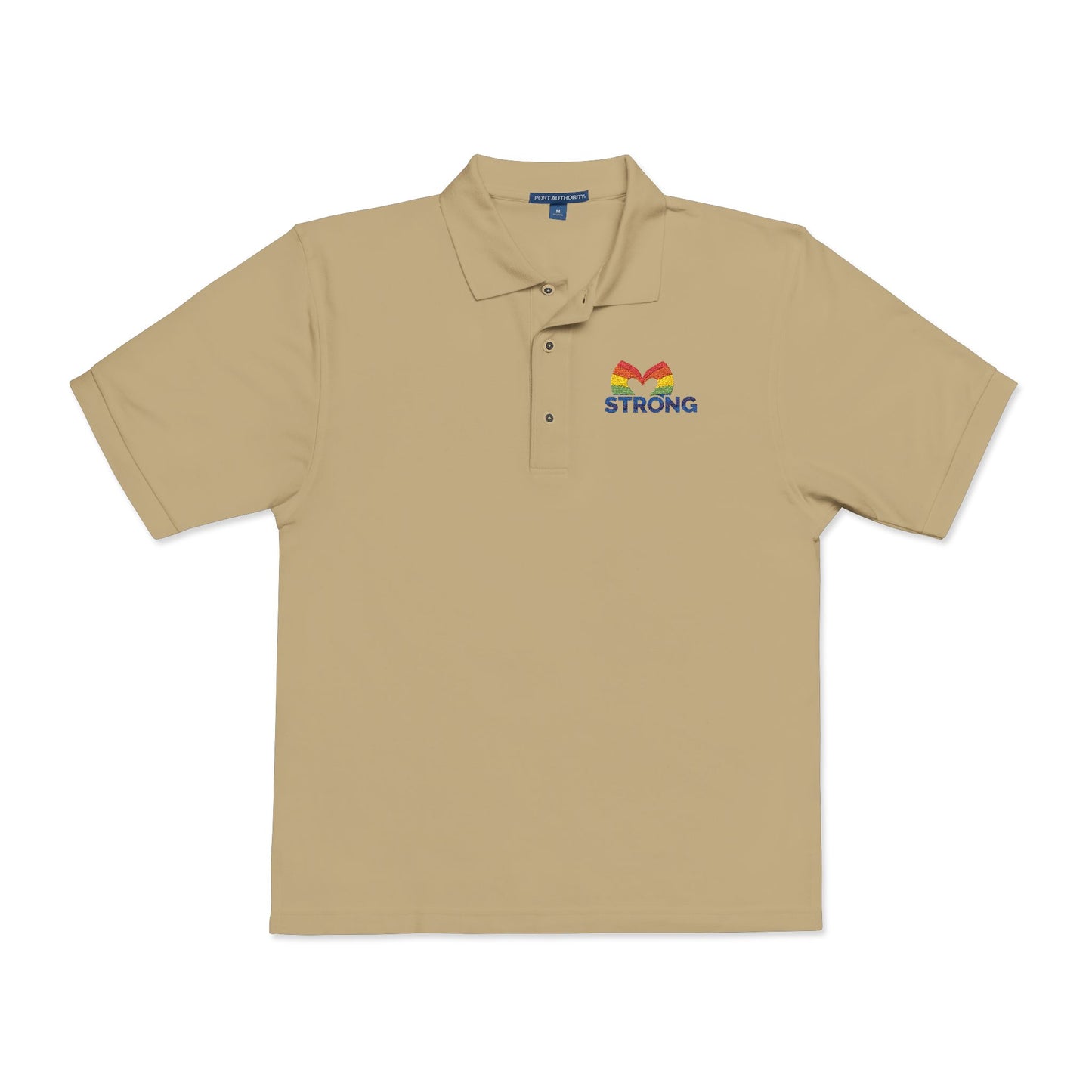 Polo Shirt Rainbow Heart STRONG Embroidery