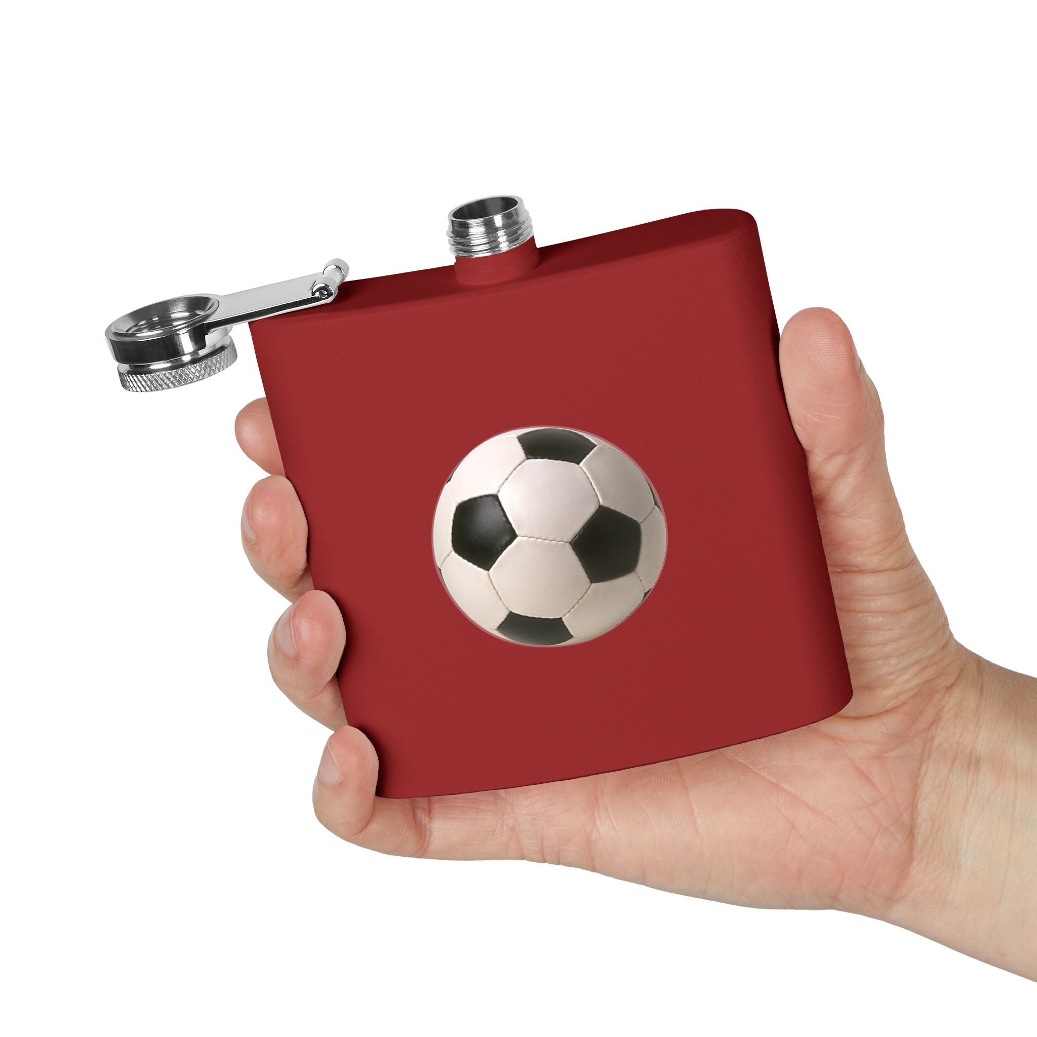 Soccer Stainless Steel Flask, 6oz