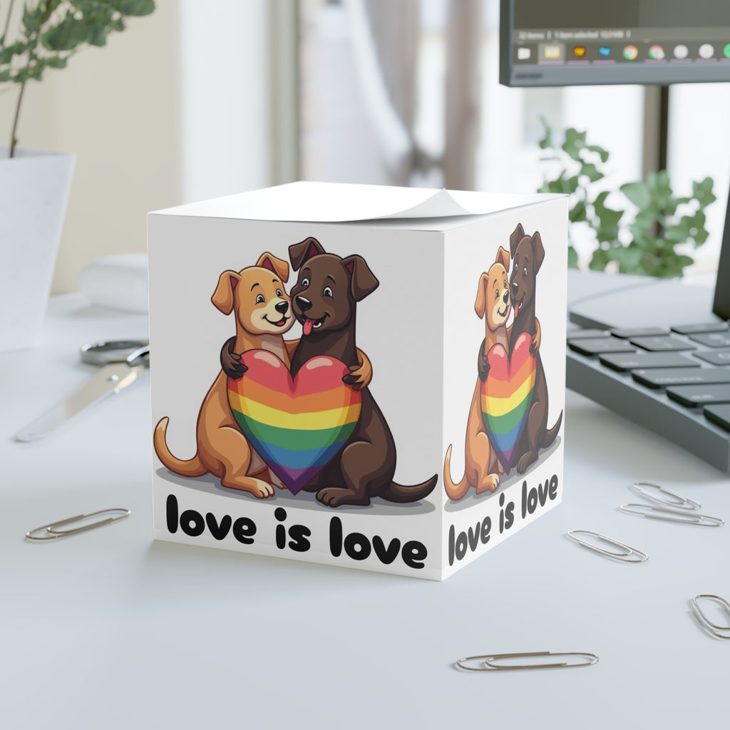 Note Cube - Puppy Love Is Love Memo Pad