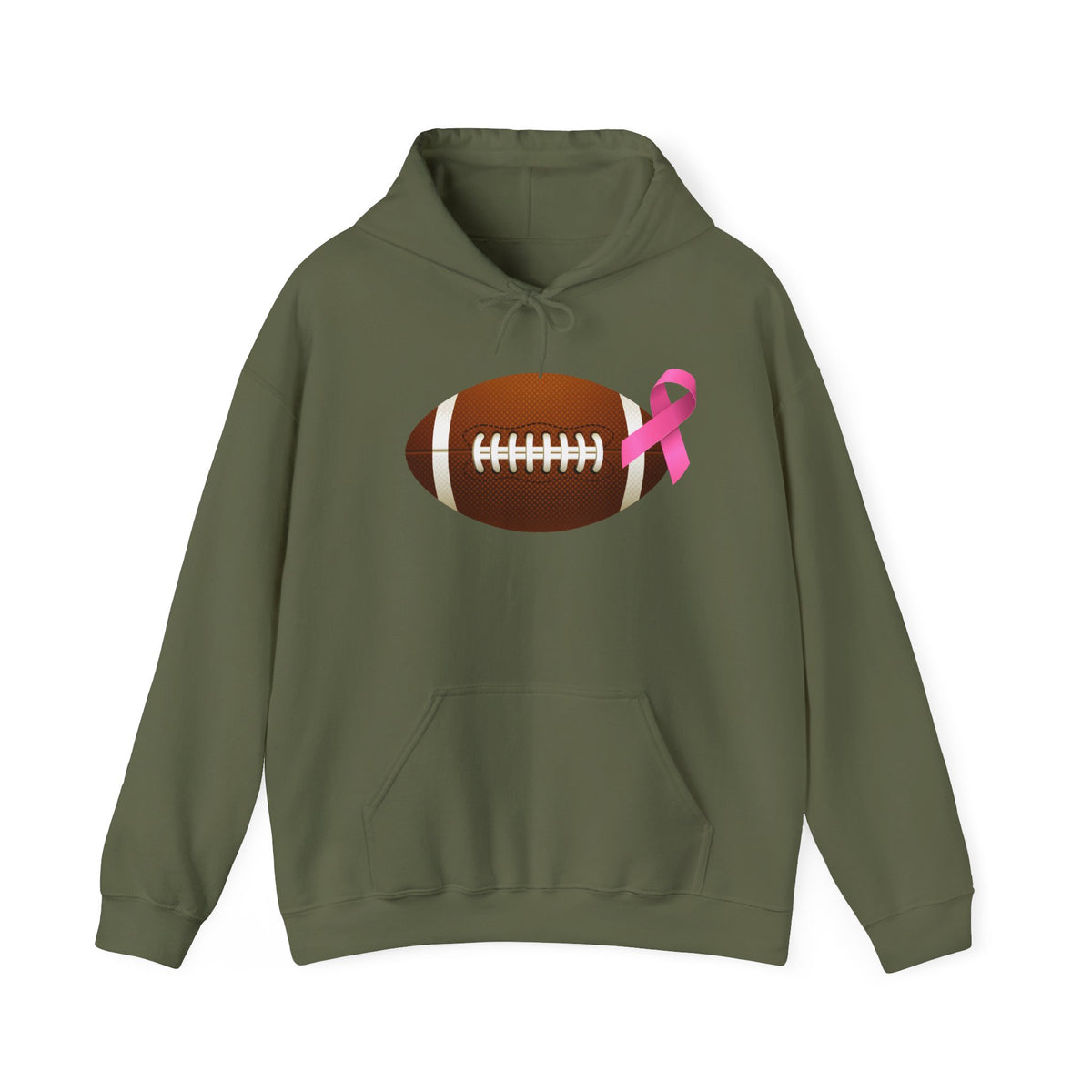 Breast Cancer Football Heavy Blend™ Hoodie