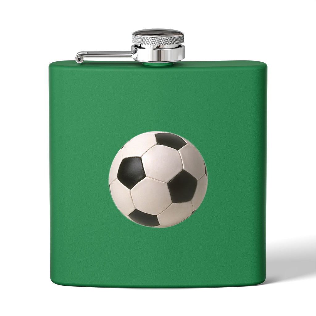 Soccer Stainless Steel Flask, 6oz