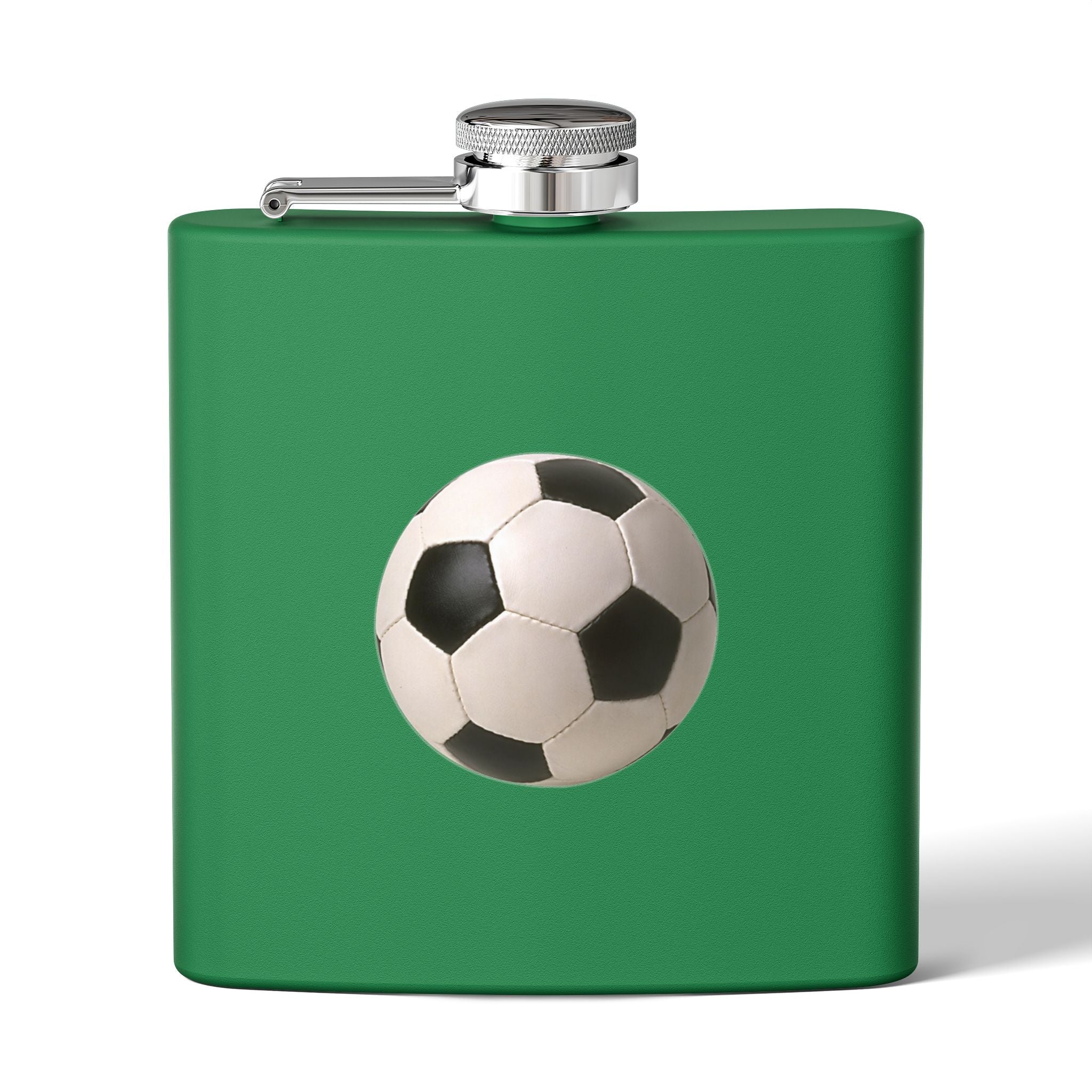 Soccer Stainless Steel Flask, 6oz