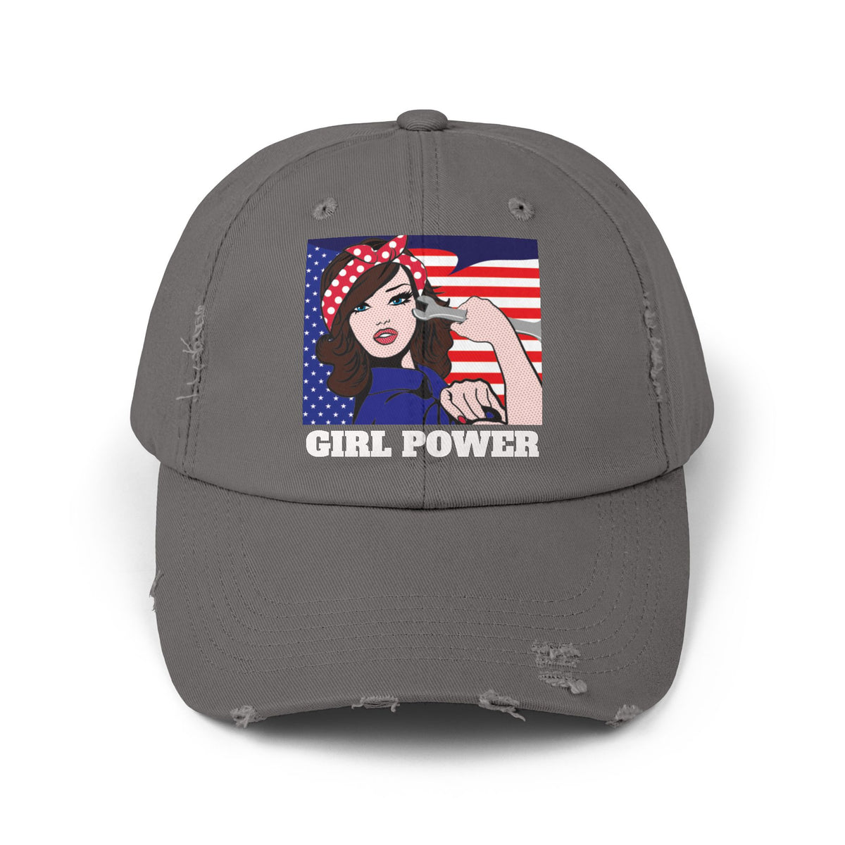 Girl Power Distressed Cap