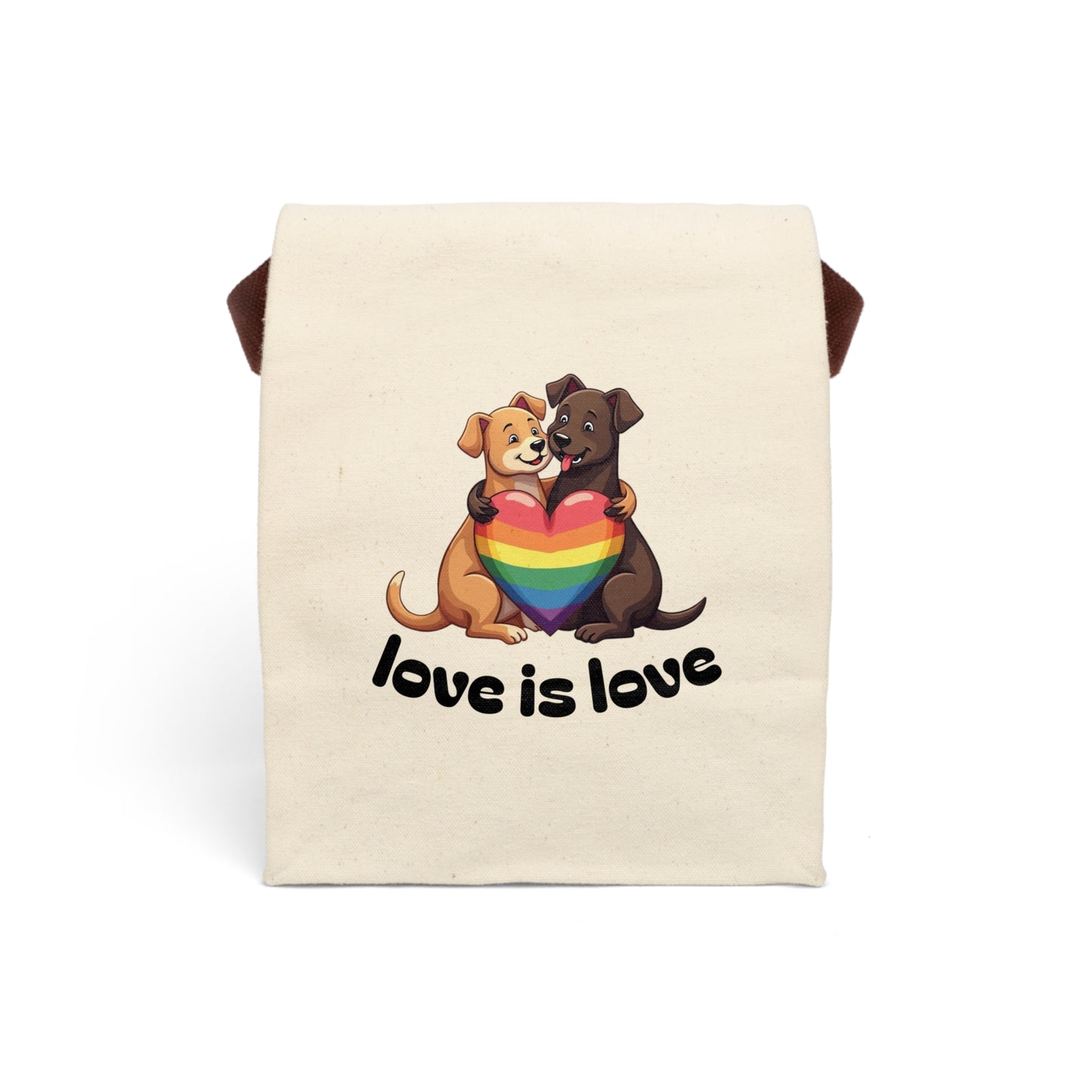 Canvas Lunch Bag Puppy Love is Love