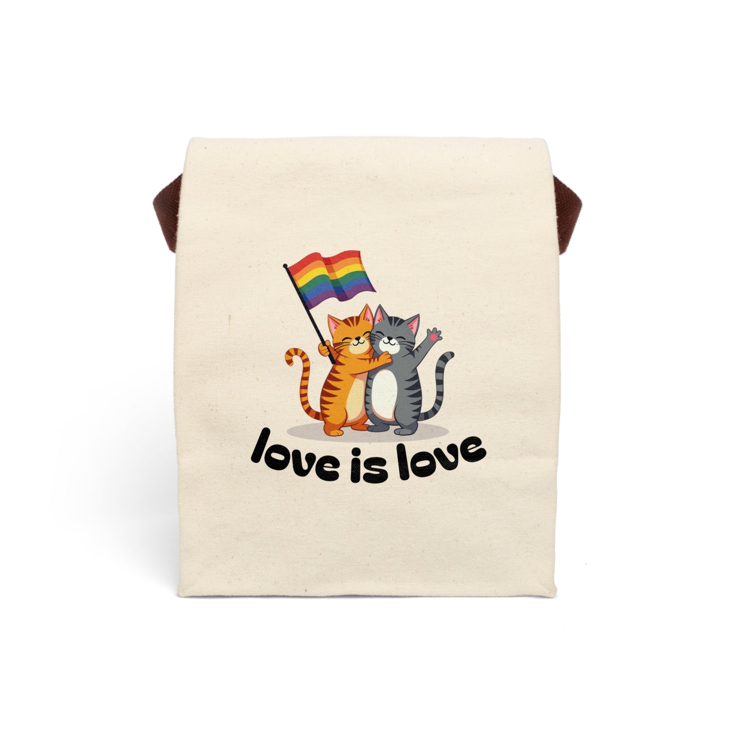 Canvas Lunch Bag Kitty Love is Love
