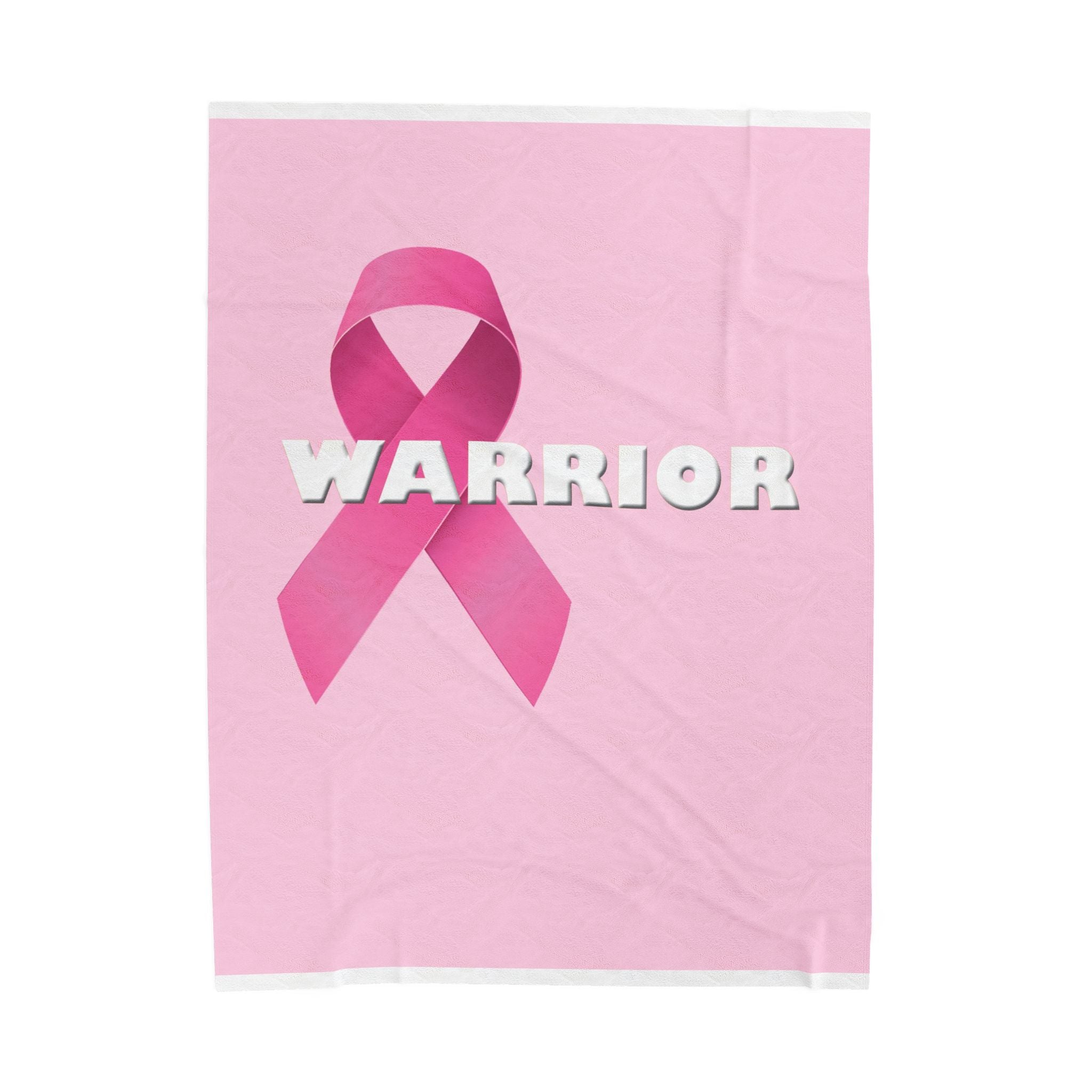 Breast Cancer Warrior Velveteen Plush Blanket