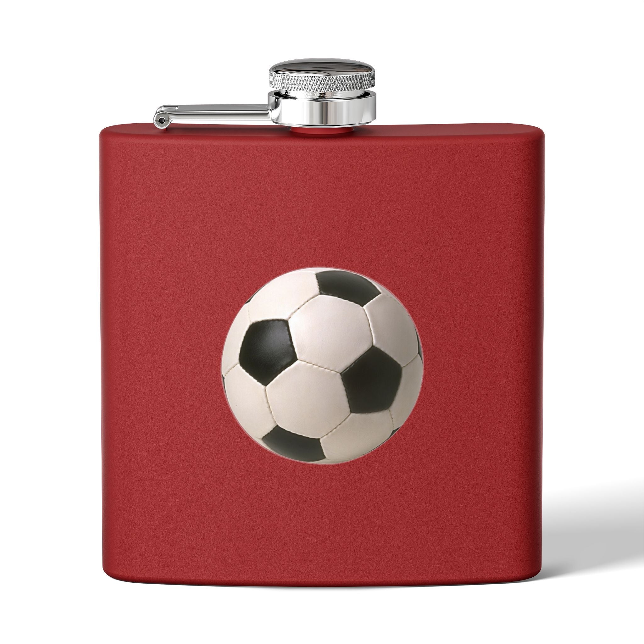 Soccer Stainless Steel Flask, 6oz