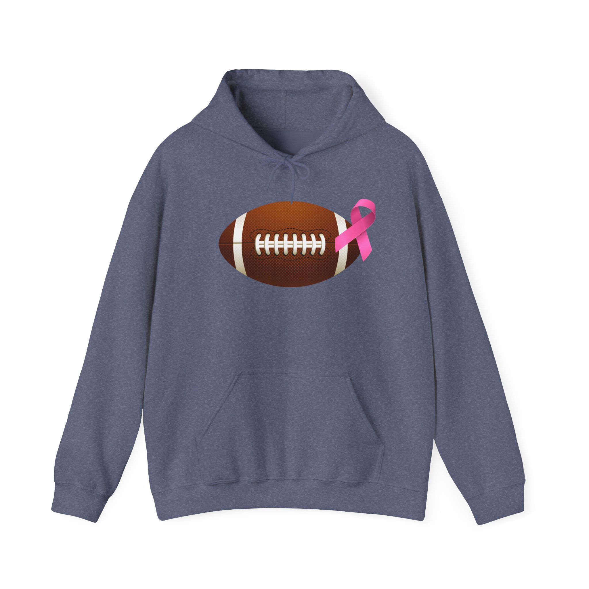 Breast Cancer Football Heavy Blend™ Hoodie