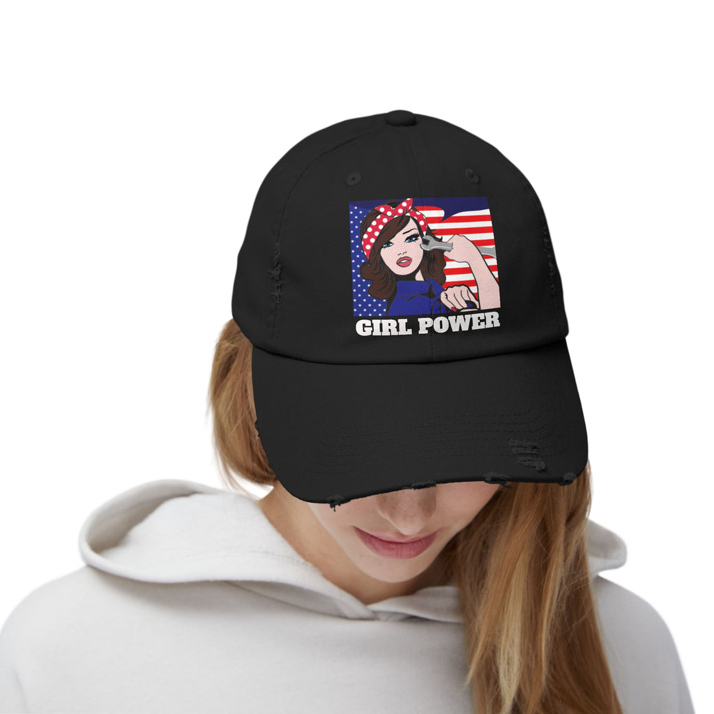 Girl Power Distressed Cap