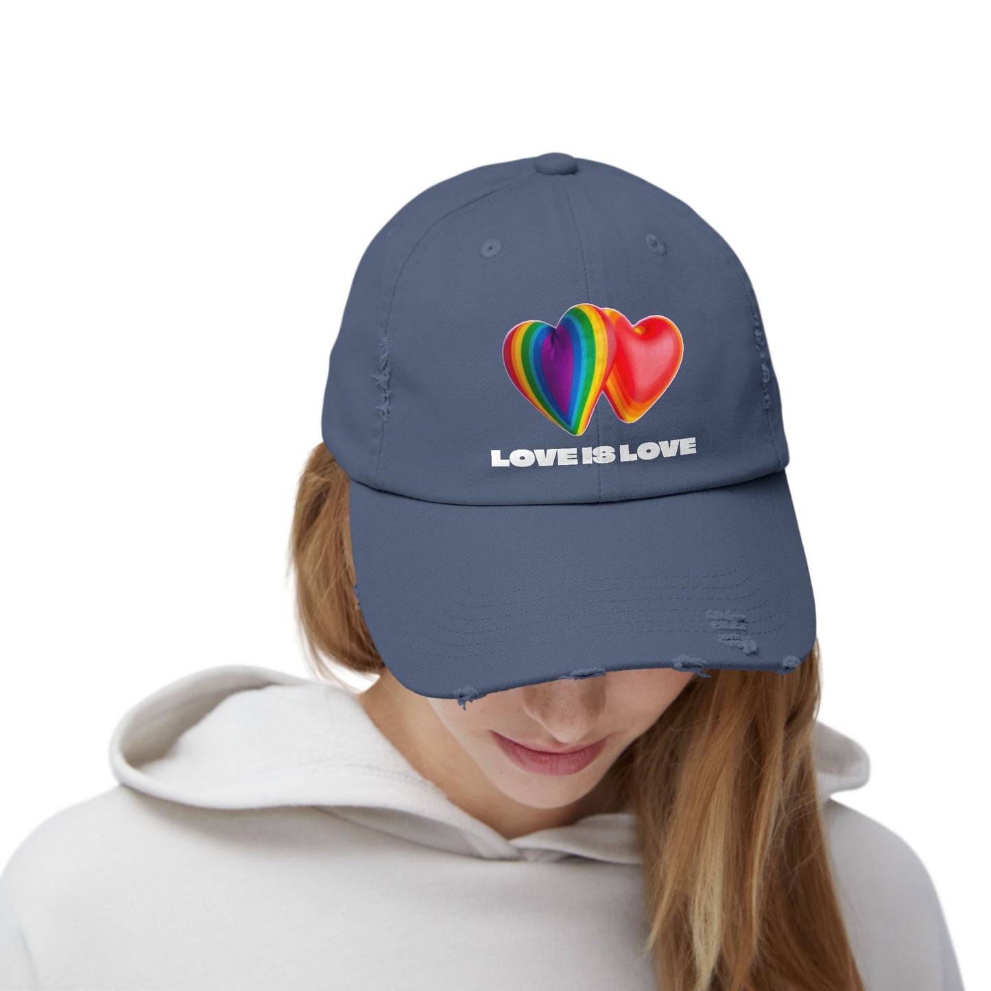 Love is Love Hearts Distressed Design