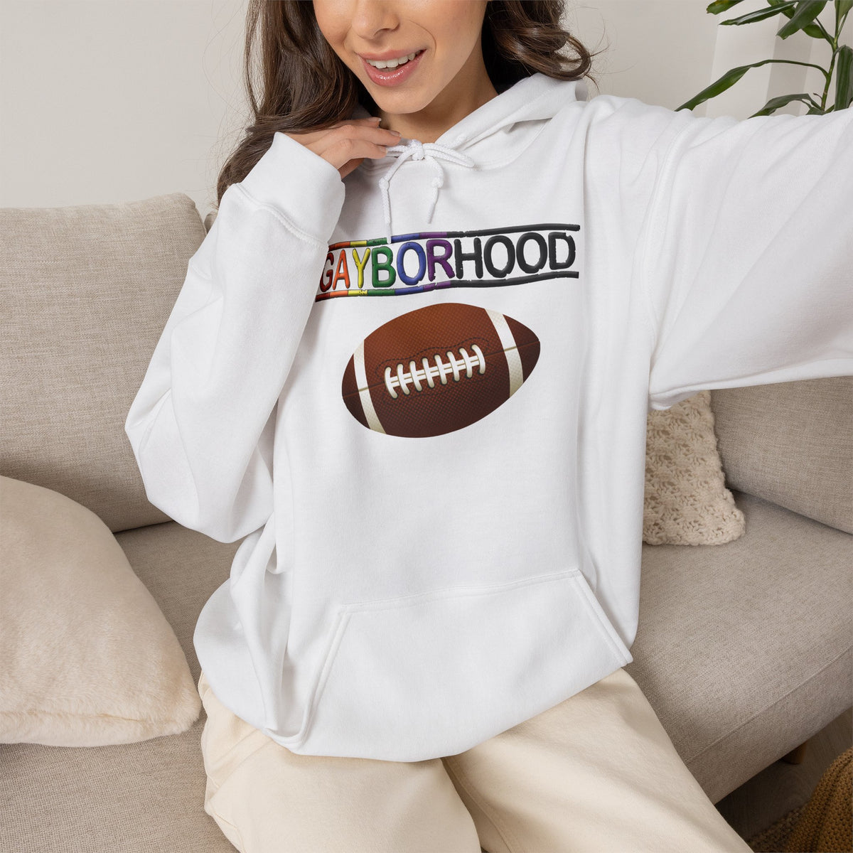 Gayborhood Football Heavy Blend™ Hoodie