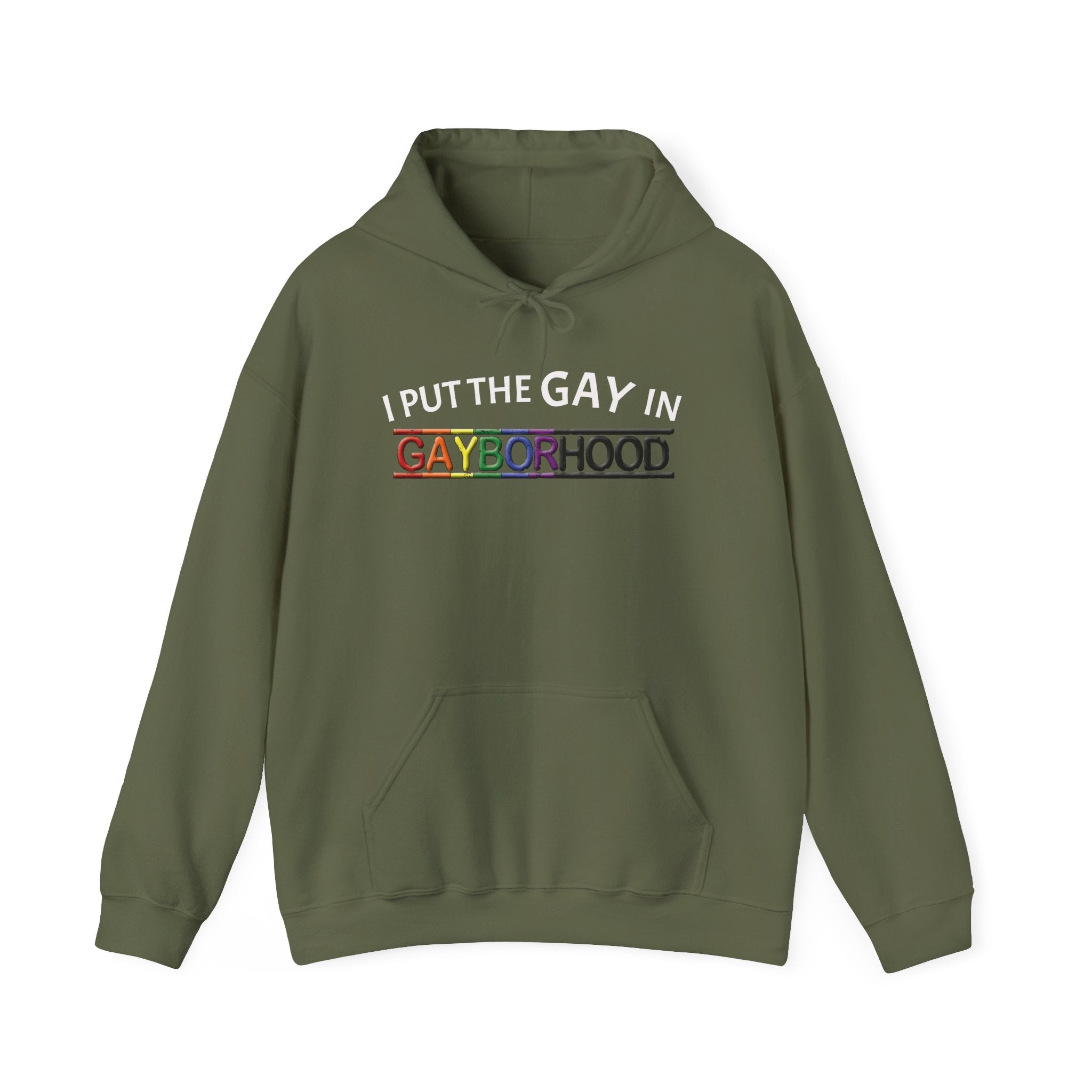 "I put the GAY in" Heavy Blend™ Hoodie