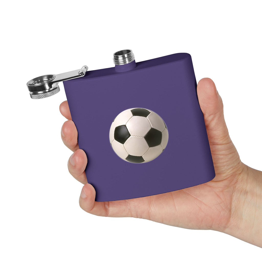 Soccer Stainless Steel Flask, 6oz