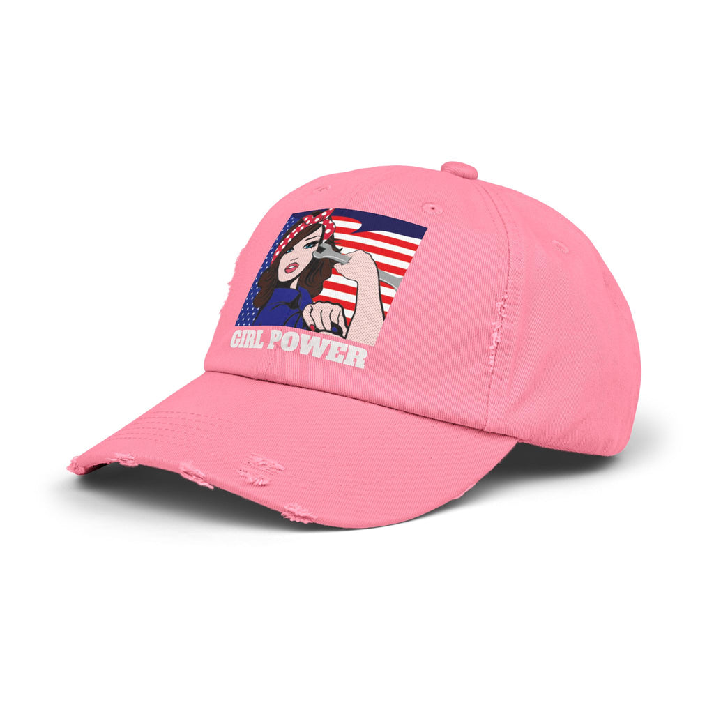 Girl Power Distressed Cap