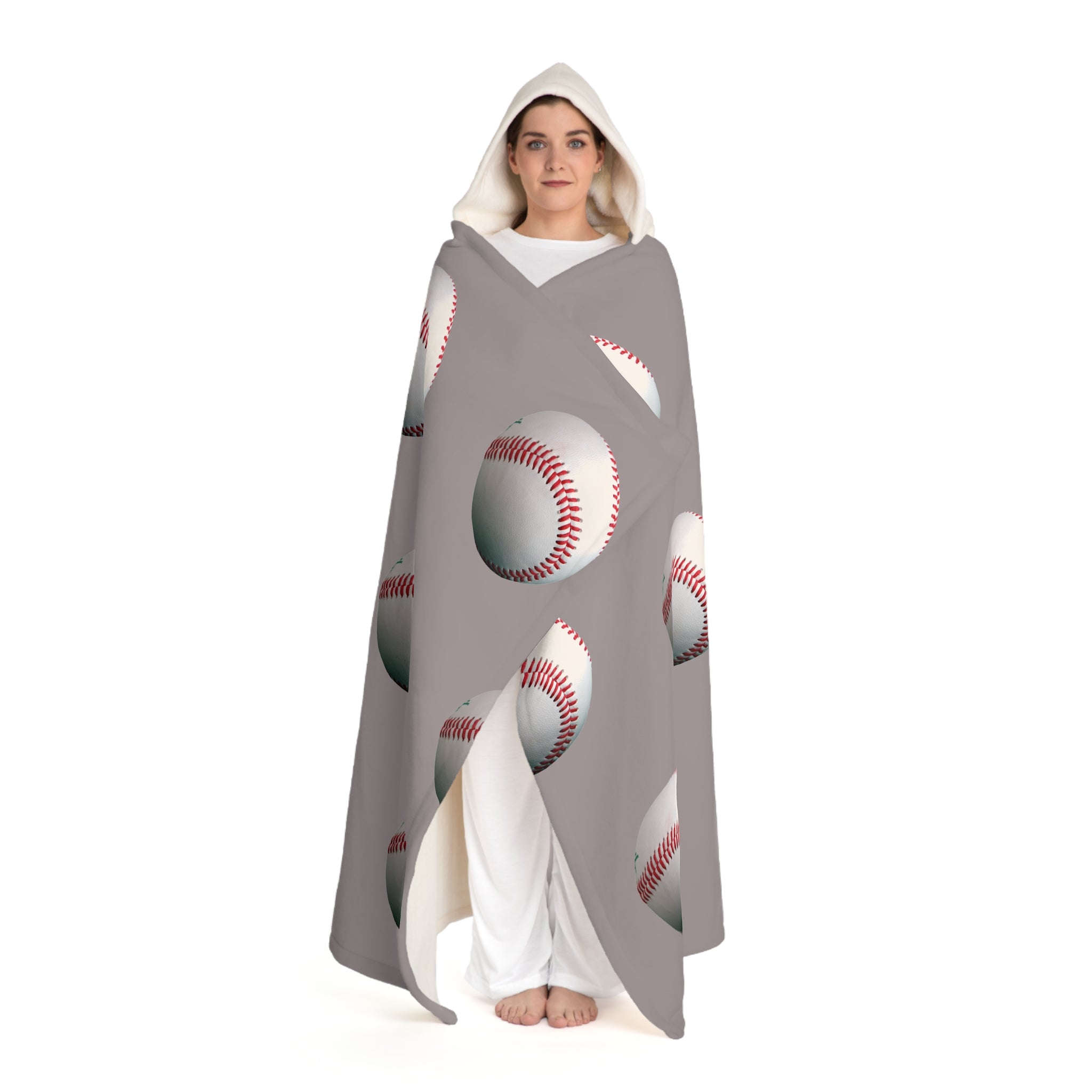 Baseball Hooded Sherpa Blanket