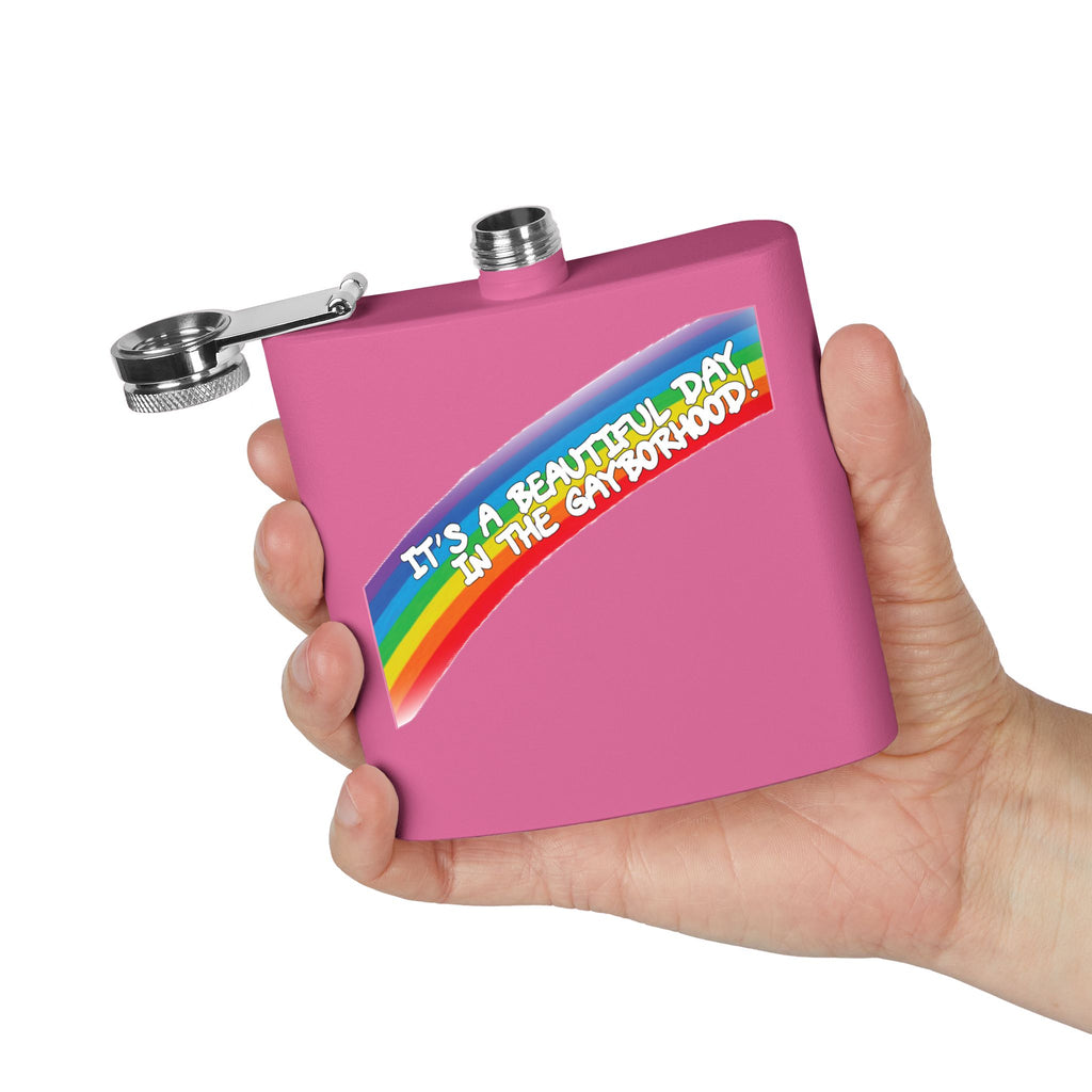 Beautiful Gayborhood Stainless Steel Flask, 6oz