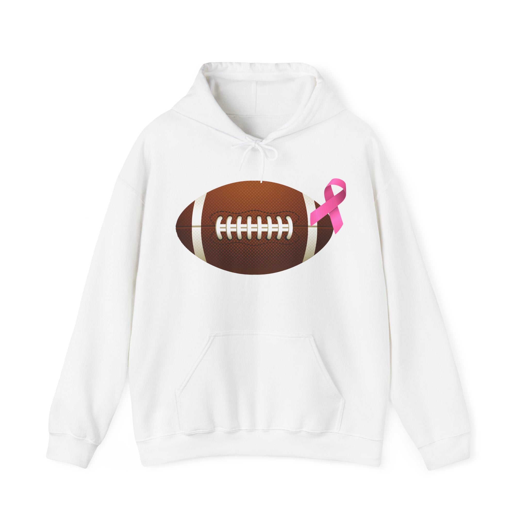 Breast Cancer Football Heavy Blend™ Hoodie