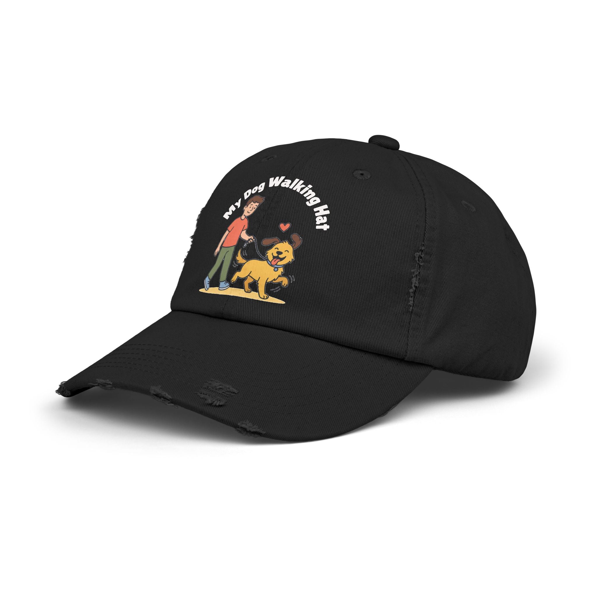 My Dog Walking Distressed Hat