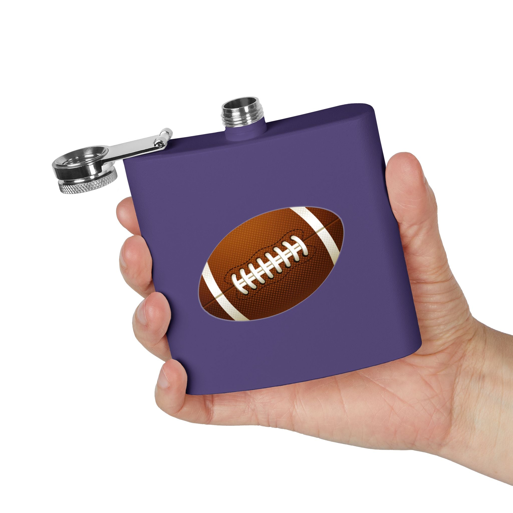 Football Stainless Steel Flask, 6oz