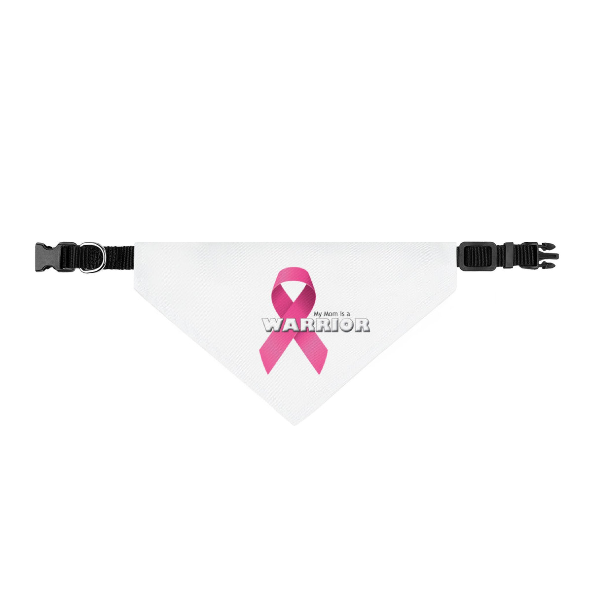 Clip-on Pet Bandana Pink Ribbon My Mom is a Warrior
