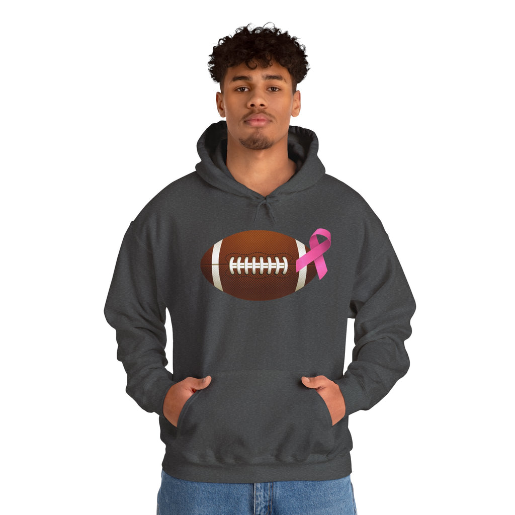 Breast Cancer Football Heavy Blend™ Hoodie