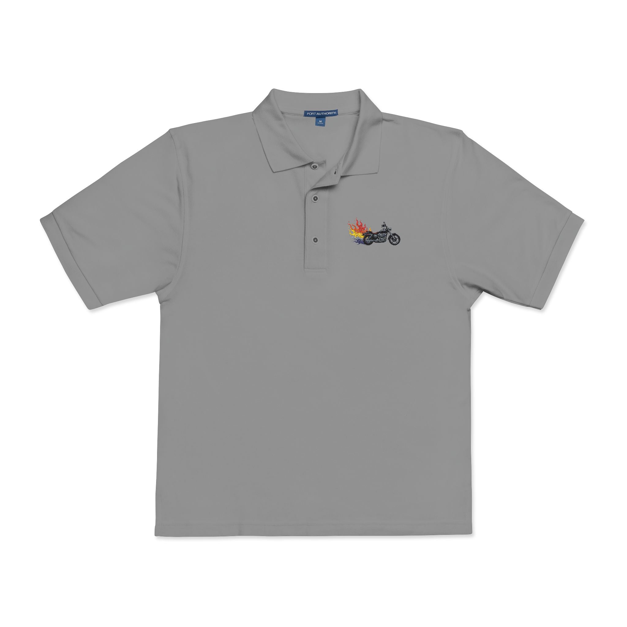 Polo Shirt Flaming Rainbow Embroidery