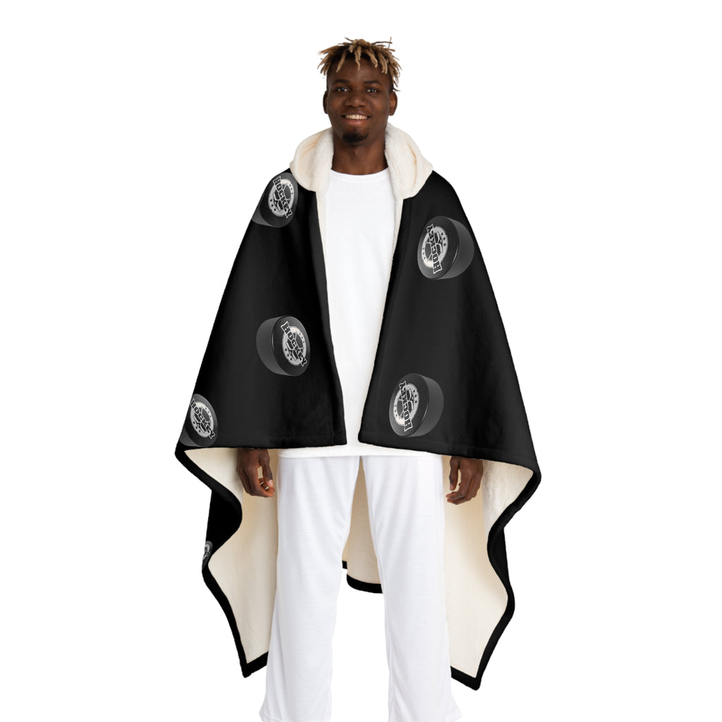 Hockey Hooded Sherpa Blanket