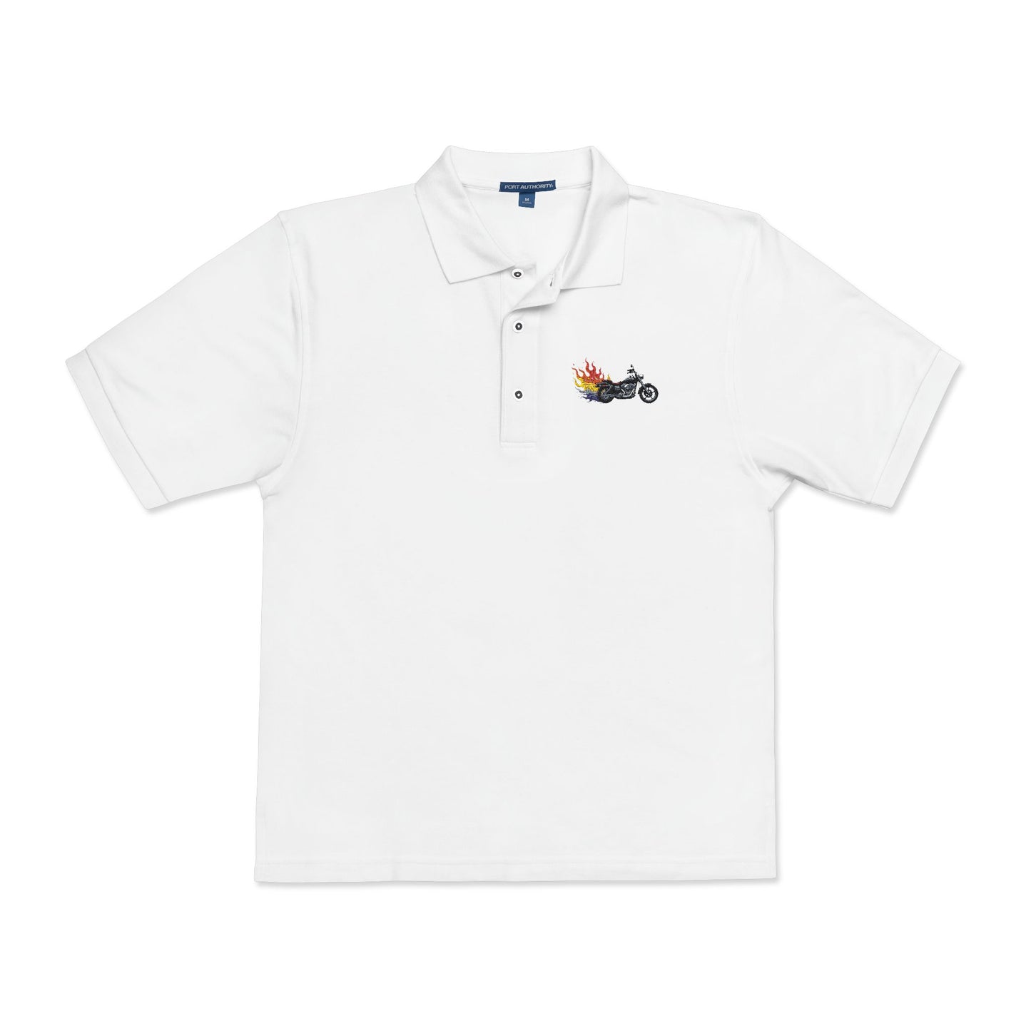 Polo Shirt Flaming Rainbow Embroidery