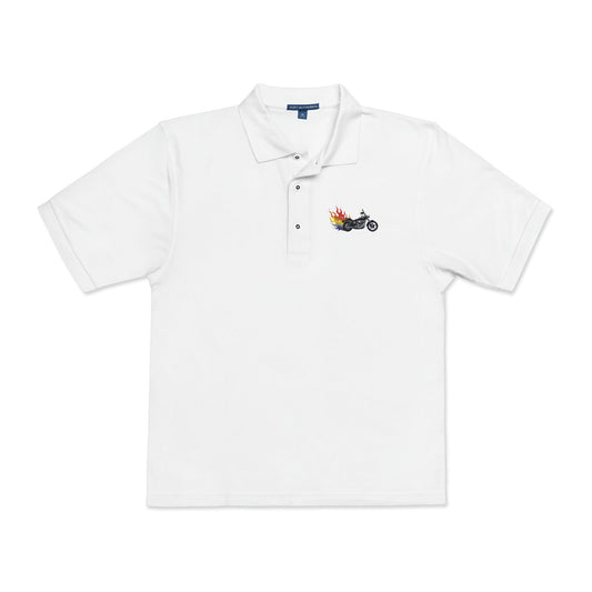 Polo Shirt Flaming Rainbow Embroidery