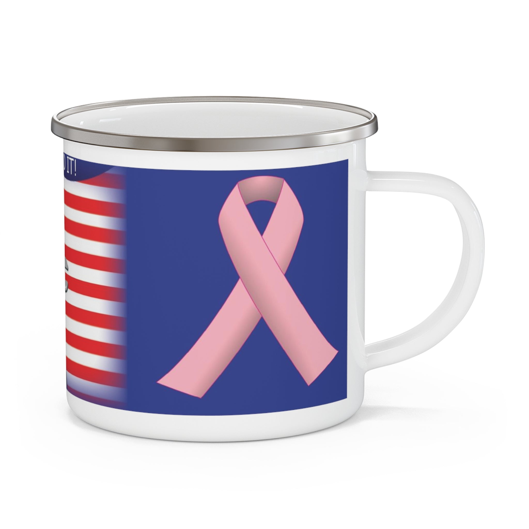 Enamel Camping Mug - Breast Cancer