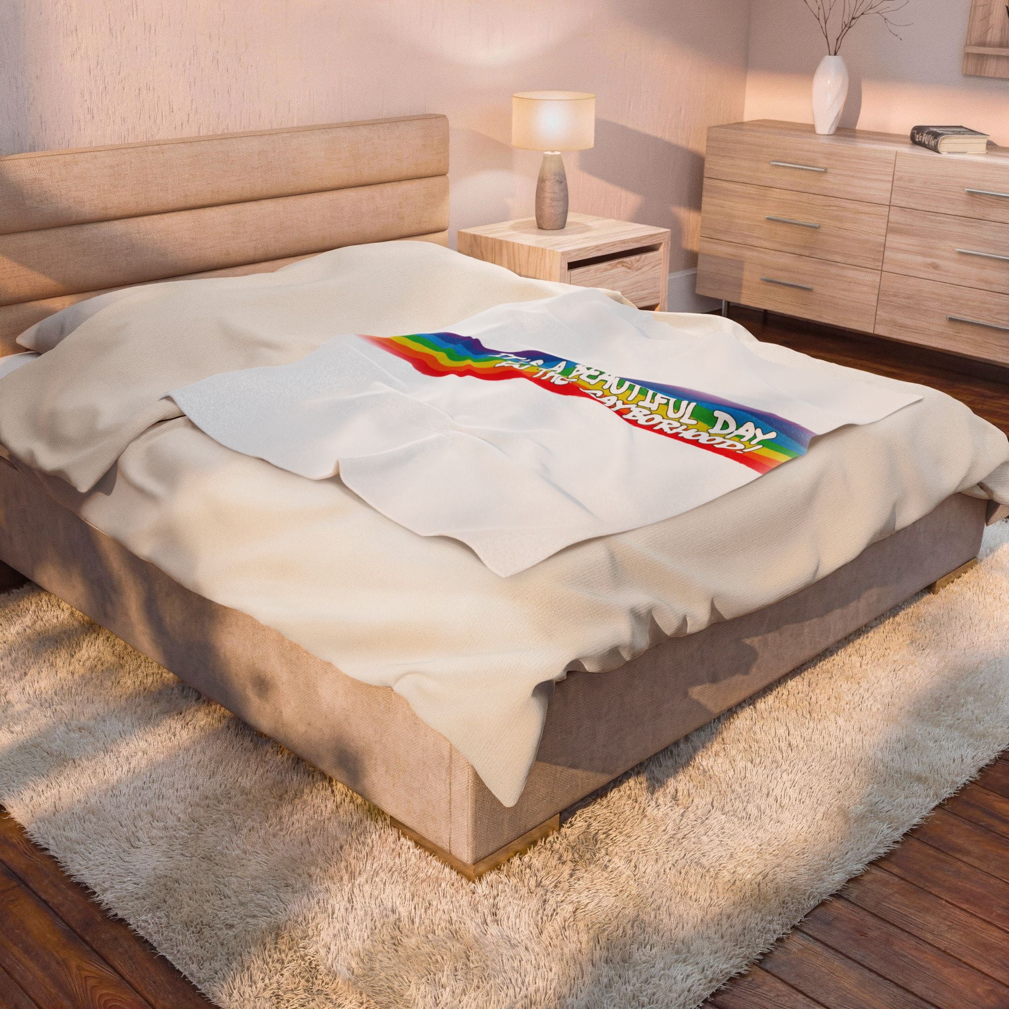 Beautiful Day Velveteen Plush Blanket