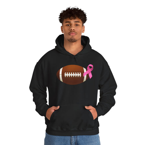 Breast Cancer Football Heavy Blend™ Hoodie
