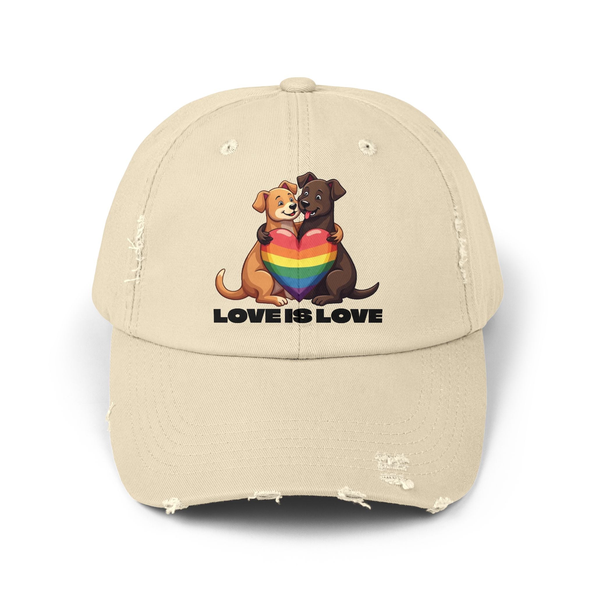Cap - Kitty Love is Love Distressed Design