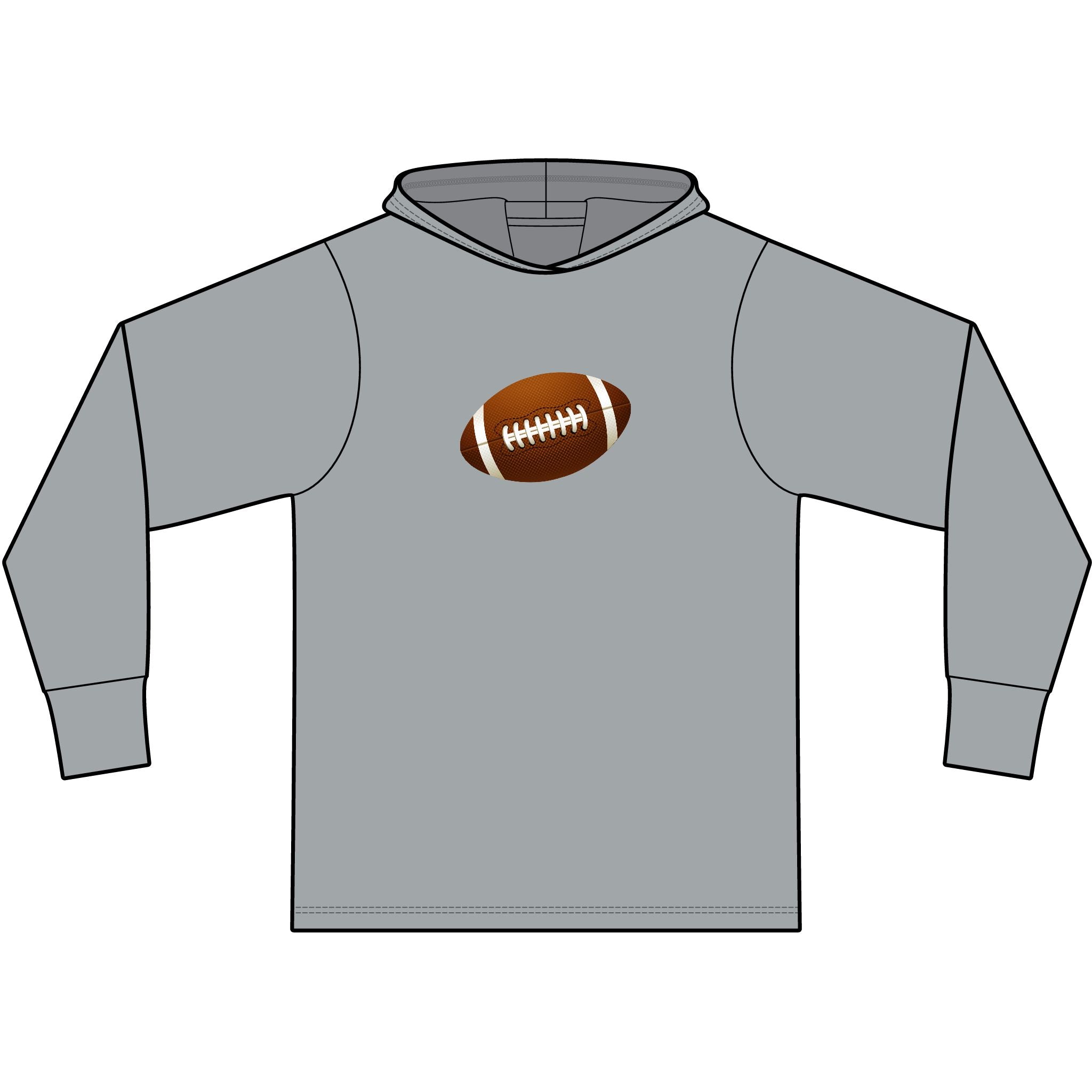Gayborhood Football Long Sleeve Hooded T-Shirt