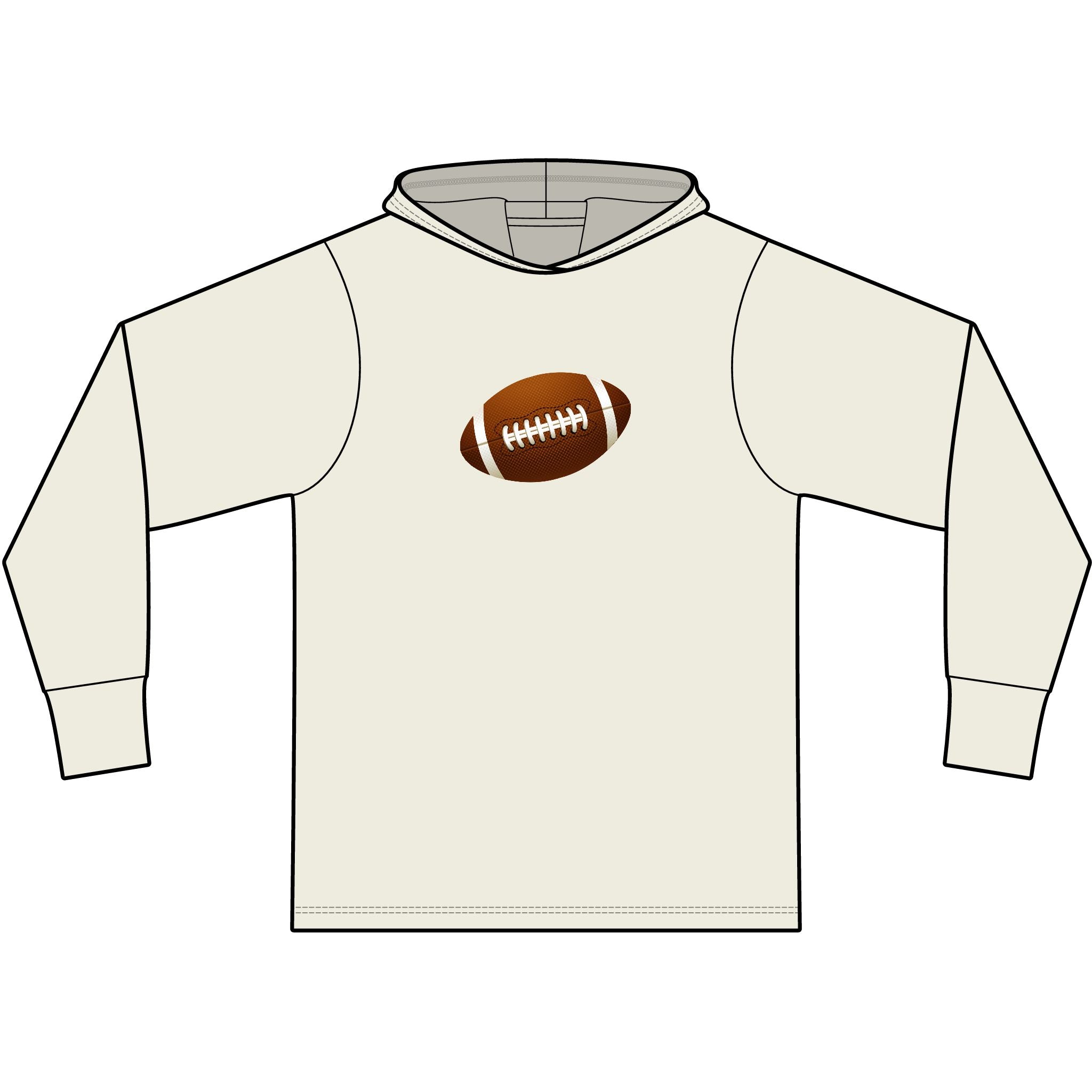 Gayborhood Football Long Sleeve Hooded T-Shirt