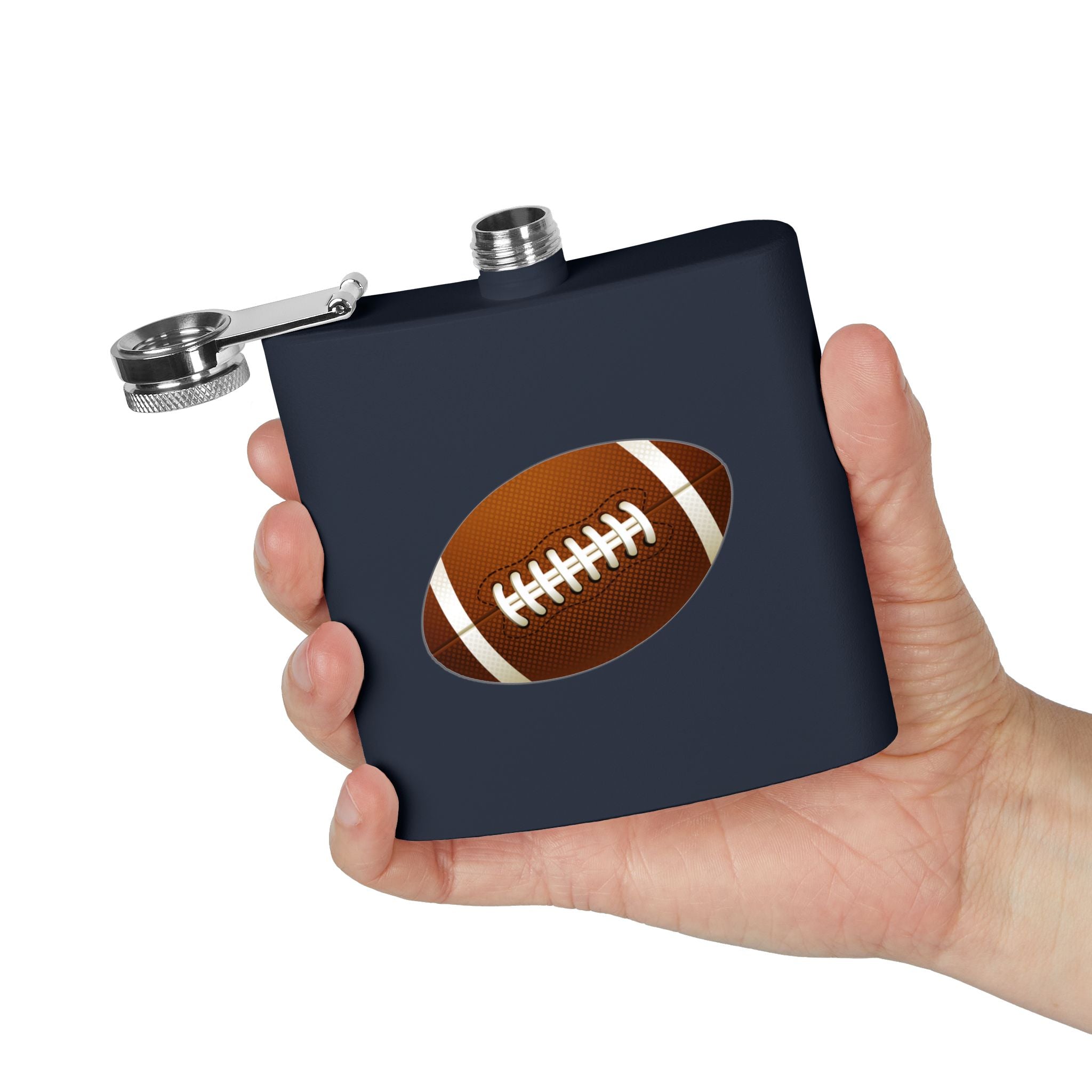 Football Stainless Steel Flask, 6oz
