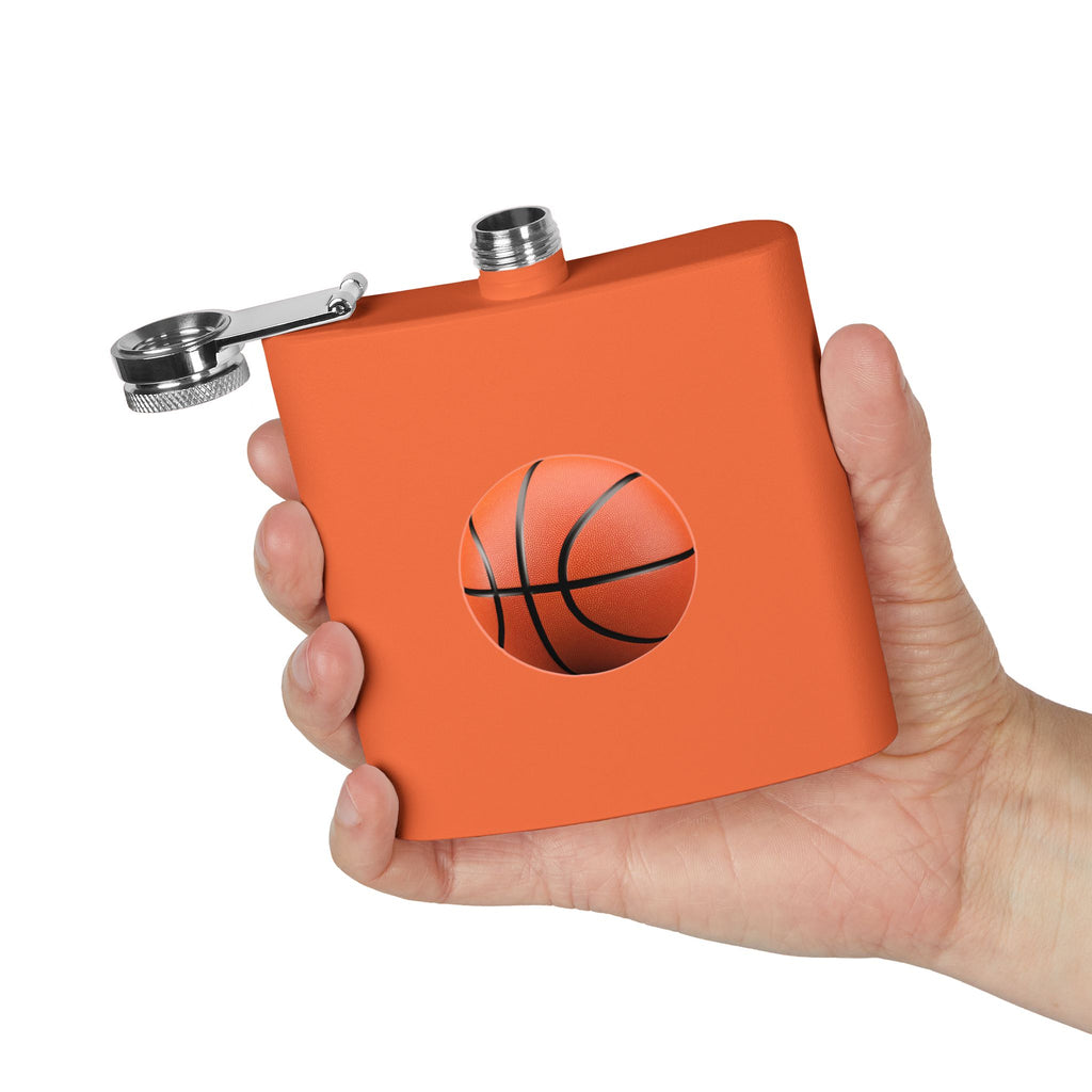 Basketball Stainless Steel Flask, 6oz