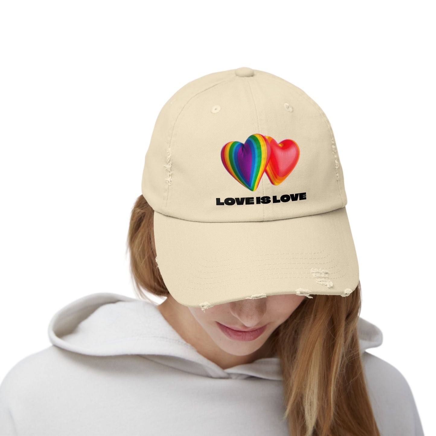 Love is Love Hearts Distressed Design