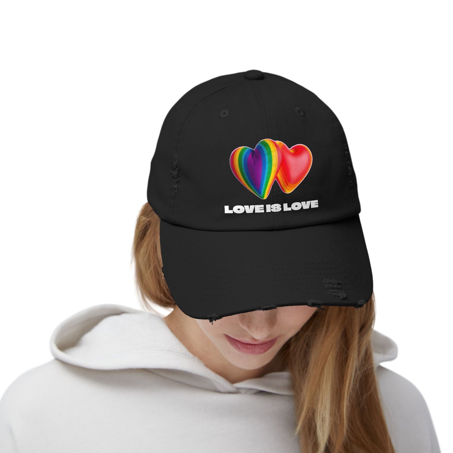 Love is Love Hearts Distressed Design