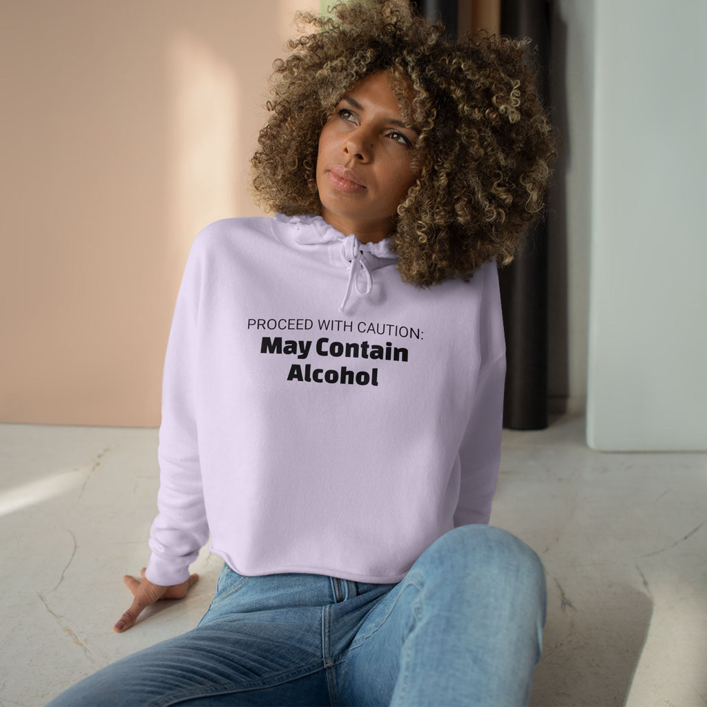 May Contain Alcohol Crop Hoodie